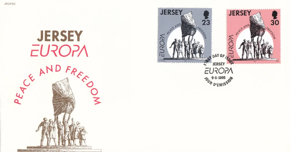 Peace & Freedom EUROPA GB Jersey FDC (a) 1995 (110964) - Image 1 of 1