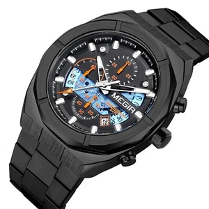 Megir 2225 Quartz Men Watch Sports Business Watch Glow-In-The-Dark Waterproof - Bild 1 von 21