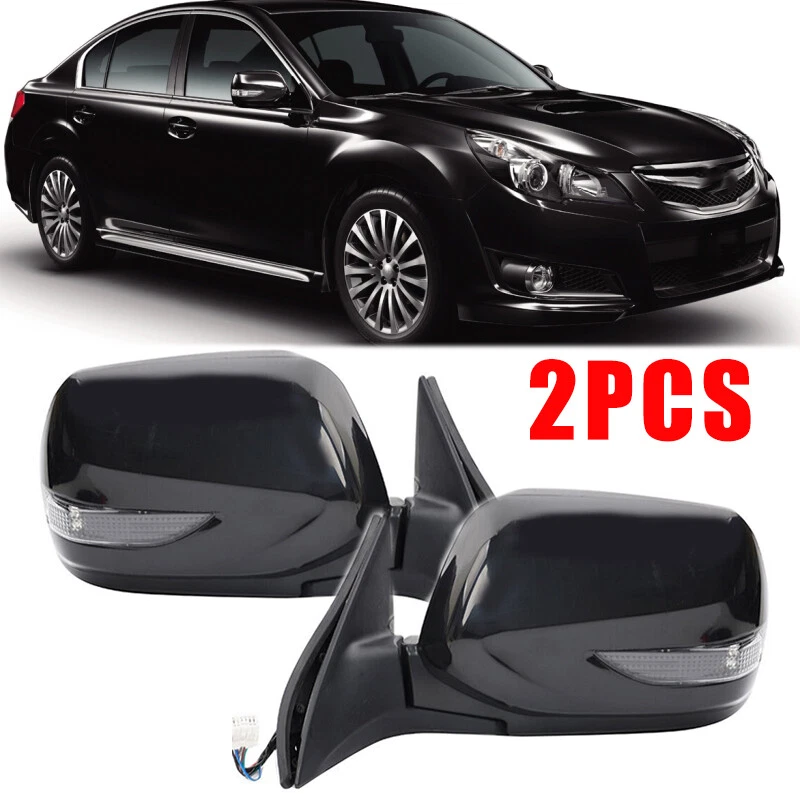 1Pair Door Wing Rear View Mirror Assy 9PINS Black For Subaru Legacy 2010-2012 - Imagem 1 de 4