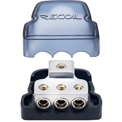 Recoil DB13 3 Way Power Distribution Block for Car Audio Amplifier Splitter - Image 1 of 4