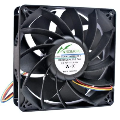 ACP-RZ14038H12B-6 14038 14cm 140mm DC12V 3.60A 4 lines large air cooling fan - Image 1 of 4