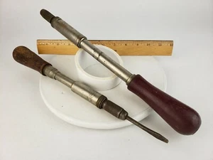 2x Vintage Yankee North Spiral Ratchet Screwdriver - 31A & 30 - Push Drill Bit - Picture 1 of 11