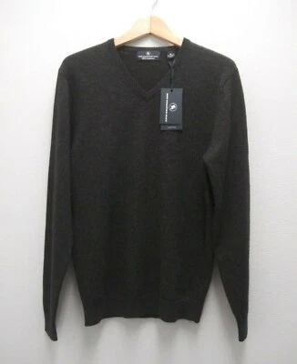 Suéter de cachemir gris carbón Hart Schaffner Marx para hombre nuevo talla M, L, XL Foto 1 de 4