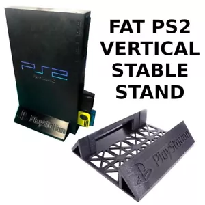 Fat Vertical Stand Original for Sony PlayStation 2 Console Display Case Desk - Picture 1 of 5