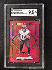 ๐ฅ2021 PANINI OBSIDIAN ELECTRIC ETCH RED FLOOD #115 RASHOD BATEMAN RC #26/26๐ฅ - Picture 1 of 4