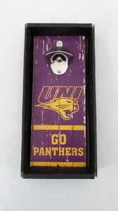 University of Northern Iowa Panthers Bottle Opener Sign 5"X11" Hardboard - NEW - Picture 1 of 2