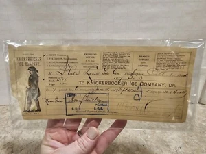 1891 bill head receipt Knickerbocker ice co philadelphia pa 8x3 - Picture 1 of 12
