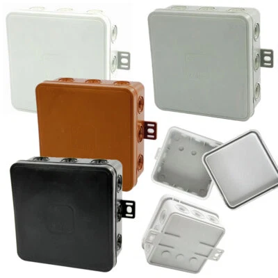 Abzweigdose V6 Verteilerkasten 85x84x41mm IP54 Schwarz Grau Weiß Braun - Bild 1 von 4