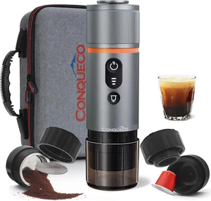 Portable Espresso Machine Travel: 12V Car Coffee Maker with Battery for Camping - Picture 1 of 12