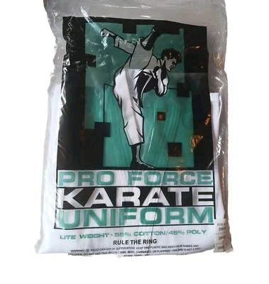 Pro Force Karate Uniform Size 00 Stock #26691 55% Cotton/45%  - Image 1 of 4