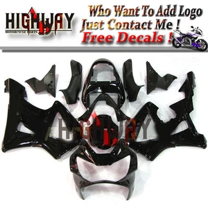 ABS Plastic Injection Full Fairing Kit For Honda CBR900RR 929 00-01 Gloss Black - Picture 1 of 6