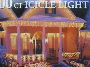 VINTAGE SANTA'S WORKBENCH 100 ICICLE LIGHTS SET - NEW - Picture 1 of 3