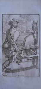 Annibale Carracci. The Arts Of Bologna 1760 Etching "ROTATORE" - Picture 1 of 4