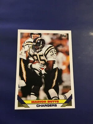 1993 Topps # 196 MARION BUTTS San Chargers Florida State RB Nice !  - Image 1 of 2