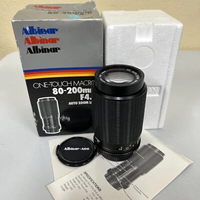 Albinar 80-200 f4.5 One Touch Macro Auto Zoom Lens Open Box EXCELLENT CONDITIONS - Image 1 of 4