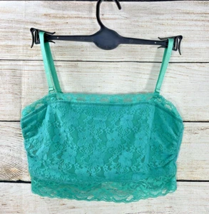 ONE STEP UP  Teal Green Girls Medium Stretch Lace Bralette Cami Top 26" NWT - Picture 1 of 9