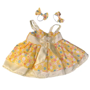 TEDDY BEAR CLOTHES summer flower dress FITS 16" /40cm BUILD A TEDDY BEAR - Picture 1 of 4