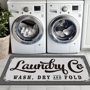 Laundry Room Rug Runner 20"X47" Non Slip Laundry Rug Kitchen Rugs Washable Laund - Picture 1 of 12