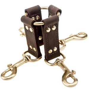 BOUND Nubuck Leather 4 Way Hog Tie Sensual Desire Premium Erotic Restraints - Picture 1 of 4