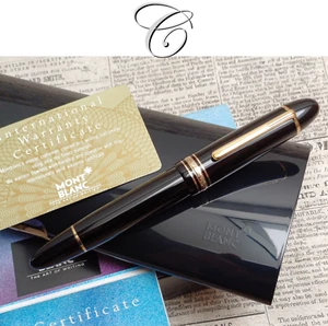 1985er Montblanc Füller Meisterstück 149 mit Ebonit Feed - 14K Feder B - mit Ovp - Bild 1 von 16