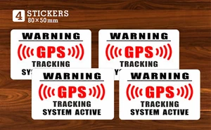 4 X Tracking Tracker System Active GPS Fitted Sticker Decal Car Window White - Picture 1 of 1