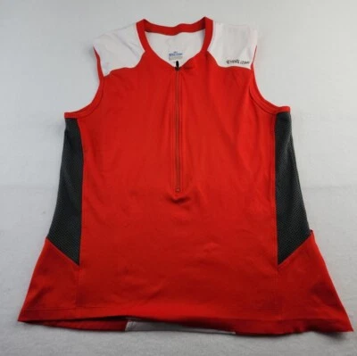 Pearl Izumi Cycling Jersey Mens Large Red Sleeveless Select Series 1/2 Zip - Image 1 of 4