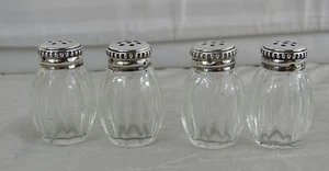 Juego de 4 cocteleras CHRISTOFLE Francia cristal plata esterlina sal pimienta - Imagen 1 de 9