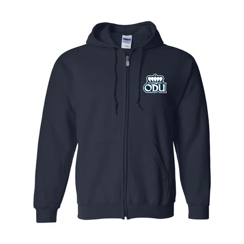 Old Dominion Monarchs Primary Logo Left Chest Full Zip Sweatshirt - Navy Cover
