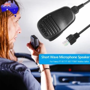 MH-31A8J Short Wave Microphone Speaker w/Spring Cable for Yaesu FT-817 FT-857 - Zdjęcie 1 z 8