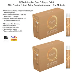 QYRA Intensive Care Collagen Drink Skin Firming & Anti-Aging Beauty Ampoules x2 - Picture 1 of 13