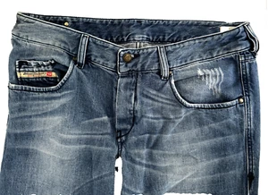Pantalones de mezclilla para hombre Diesel Industry Vixy corte bota dobladillo crudo talla 32 x 32 - Imagen 1 de 6