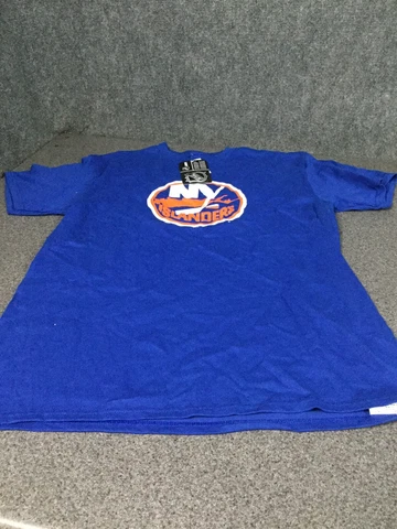 New York Islanders T-Shirt Medium Yashin Majestic 100% Cotton NHL Hockey M48A Cover