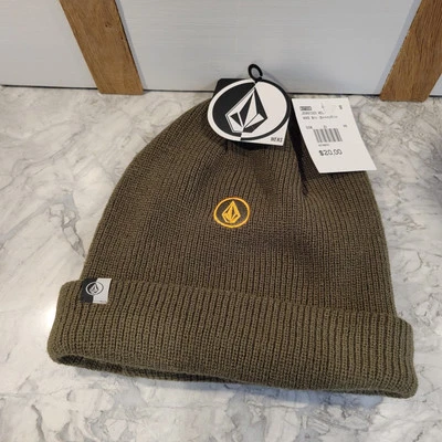Volcom Poppen Beanie Olive NWT, Fleece Interior  - Image 1 of 4