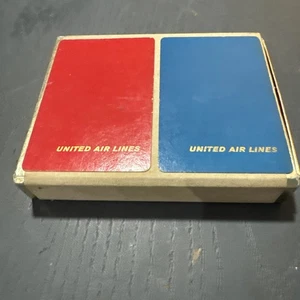 2 Vintage Decks of 1970s United Airline Playing Cards In One Box - Picture 1 of 5