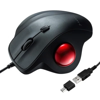 Wired Ergonomic Trackball Mouse, Optical Vertical Rollerball Mice, Silent But... - Image 1 of 4