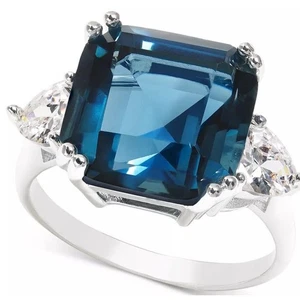 Stunning Crystal Silver Plated Ring (Size 5)Fashion Chic Women's Stylish Elegant - Picture 1 of 4