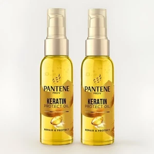 2x PANTENE Pro-V Keratin Protect Oil For Dry Hair Repairs Heat Damage 100ml - Picture 1 of 6