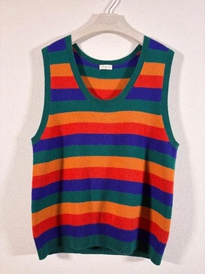 DRIES VAN NOTEN Striped Wool Vest L - Image 1 of 4