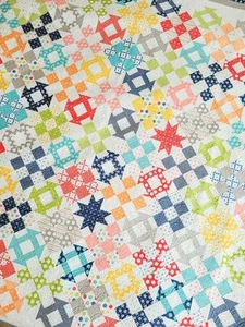 Happy Go Lucky Quilt Kit featuring Simply Delightful fabrics by Moda, 80" x 80" - Picture 1 of 3