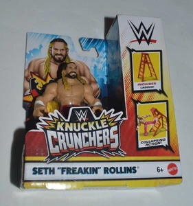 WWE 2024 KNUCKLE CRUNCHERS - SETH FREAKIN ROLLINS INCLUDES COLLAPSING LADDER  !! - Picture 1 of 4