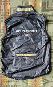 Vintage Polo Sport RLX Reflective Vest Small S 90s Cycling Snow Beach Grunge - Bild 1 von 14