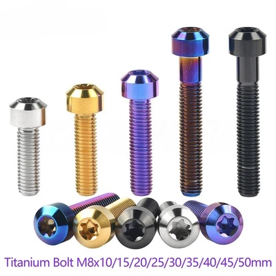 Titanium Bolt M8x10 15 20 25 30 35 40 45 50mm Round Torx T40 Head Screw Grade 5 - Image 1 of 4