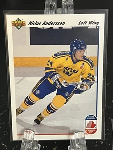 NICLAS ANDERSSON----1992-93 UPPER DECK----TEAM SWEDEN - Picture 1 of 2
