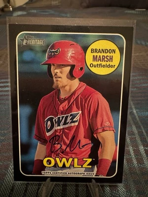 2018 Topps Heritage Minor League Edition Brandon Marsh Auto /50 - Image 1 of 2