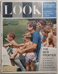 LOOK MAGAZINE JANUARY 2, 1962 VOL 26 NO. 1 PRESIDENT KENNEDY ONE YEAR LATER - Picture 1 of 24
