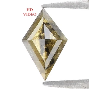 1.28 CT Natural Loose Kite Cut Diamond 11.60 MM Yellow Grey Color Diamond L3400 - Picture 1 of 8
