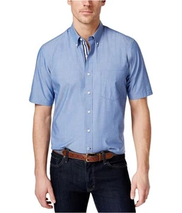 Club Room Mens Chambray SS Button Up Shirt, Blue, Small - Picture 1 of 1