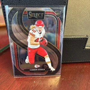 CARSON STEELE 2024 SELECT PREMIER LEVEL ROOKIE SILVER PRIZM CHIEFS RC- Free Ship - Picture 1 of 2