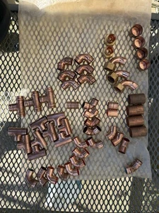 15/22mm Copper Fittings 50+ Various As Pic List Below New But Poss Storage Marks - Picture 1 of 2