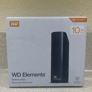 WD Elements 10TB USB 3.0 Desktop External Hard Driveonly (See Description). - Photo 1/9